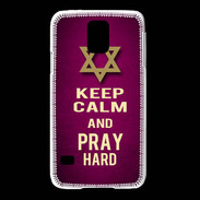 Coque Samsung Galaxy S5 Keep Calm and Pray jewish Rose
