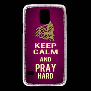 Coque Samsung Galaxy S5 Keep Calm and Pray Muslim Rose