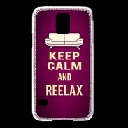 Coque Samsung Galaxy S5 Keep Calm and Reelax Rose