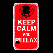 Coque Samsung Galaxy S5 Keep Calm and Reelax Rouge