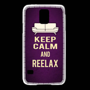 Coque Samsung Galaxy S5 Keep Calm and Reelax Violet