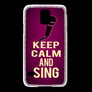 Coque Samsung Galaxy S5 Keep Calm and Sing Rose