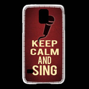 Coque Samsung Galaxy S5 Keep Calm and Sing Rouge