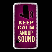 Coque Samsung Galaxy S5 Keep Calm and Up Sound Rose