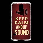 Coque Samsung Galaxy S5 Keep Calm and Up Sound Rouge
