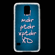 Coque Samsung Galaxy S5 LOL MDR bleu ZG