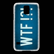 Coque Samsung Galaxy S5 WTF bleu ZG