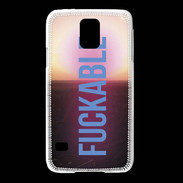 Coque Samsung Galaxy S5 Fuckable bleu ZG