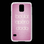 Coque Samsung Galaxy S5 Boulot Apéro Dodo Rose ZG