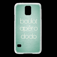 Coque Samsung Galaxy S5 Boulot Apéro Dodo Vert ZG