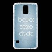 Coque Samsung Galaxy S5 Boulot Sexo Dodo Bleu ZG