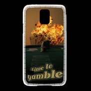 Coque Samsung Galaxy S5 Poker flamme