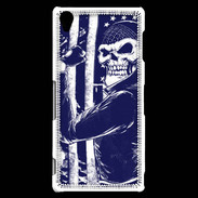 Coque Sony Xperia Z3 Tête de mort Biker USA