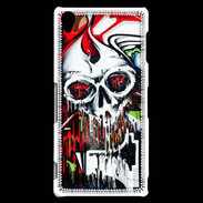 Coque Sony Xperia Z3 Tête de mort Graffiti couleur