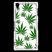 Coque Sony Xperia Z3 Feuille de cannabis sur fond blanc