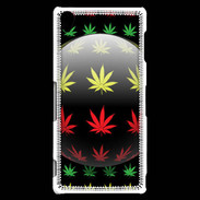 Coque Sony Xperia Z3 Effet cannabis sur fond noir