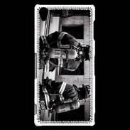 Coque Sony Xperia Z3 Pompiers en noir et blanc