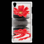 Coque Sony Xperia Z3 Fleurs et galet