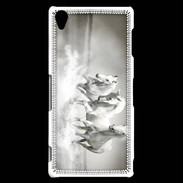 Coque Sony Xperia Z3 Chevaux blancs