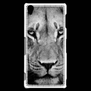 Coque Sony Xperia Z3 Lion en noir et blanc