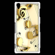 Coque Sony Xperia Z3 Portée de notes en or