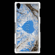 Coque Sony Xperia Z3 arbres enneigés coeur