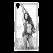 Coque Sony Xperia Z3 Hippie noir et blanc