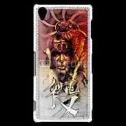 Coque Sony Xperia Z3 Visage de guerrier en dessin 60
