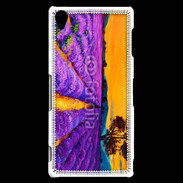 Coque Sony Xperia Z3 Peinture de champs de lavande 