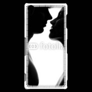 Coque Sony Xperia Z3 Couple d'amoureux en noir et blanc