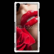 Coque Sony Xperia Z3 Bouche et rose glamour