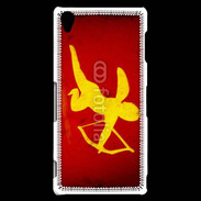 Coque Sony Xperia Z3 Cupidon sur fond rouge