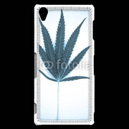 Coque Sony Xperia Z3 Marijuana en bleu et blanc