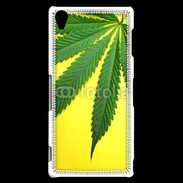Coque Sony Xperia Z3 Feuille de cannabis sur fond jaune