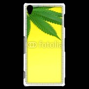 Coque Sony Xperia Z3 Feuille de cannabis sur fond jaune 2