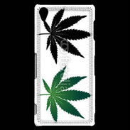 Coque Sony Xperia Z3 Double feuilles de cannabis