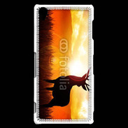 Coque Sony Xperia Z3 Silhouette d'un cerf 5