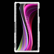 Coque Sony Xperia Z3 Abstract multicolor sur fond noir