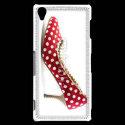 Coque Sony Xperia Z3 escarpin petits pois