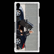 Coque Sony Xperia Z3 Femme blonde sexy voiture noire 3