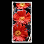 Coque Sony Xperia Z3 Fleurs Zen rouge 10