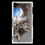 Coque Sony Xperia Z3 Chaton et pelote de laine