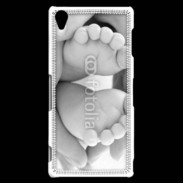 Coque Sony Xperia Z3 Pieds de bébé noir et blanc