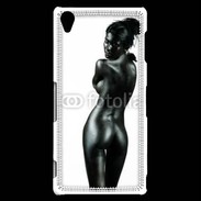 Coque Sony Xperia Z3 Femme nue body painting noir et blanc 3