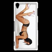 Coque Sony Xperia Z3 Femme brune sexy avec talon aiguille