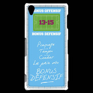 Coque Sony Xperia Z3 Plaquage Bonus offensif-défensif Bleu