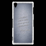 Coque Sony Xperia Z3 Les Folies Bleu Citation Oscar Wilde