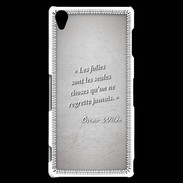 Coque Sony Xperia Z3 Les Folies Gris Citation Oscar Wilde