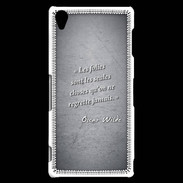 Coque Sony Xperia Z3 Les Folies Noir Citation Oscar Wilde