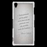 Coque Sony Xperia Z3 Portrait Ame Gris Citation Oscar Wilde